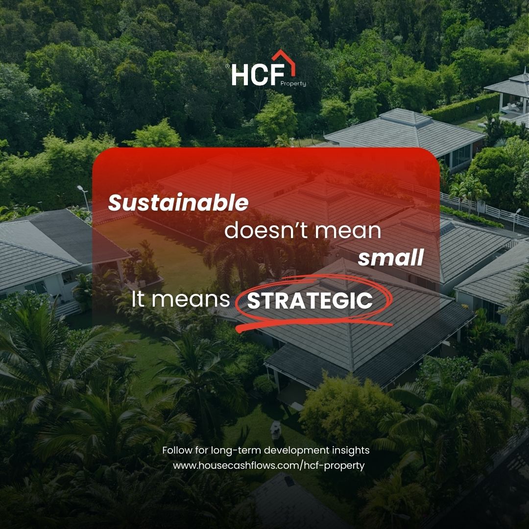 HCF_Property's tweet photo. Sustainability isn’t about building less.

It’s about building with discipline.

Lower-density developments tend to maintain stronger long-term demand and environmental resilience.

That’s why sustainability is strategic, not cosmetic. https://t.co/RlonGTDmGj