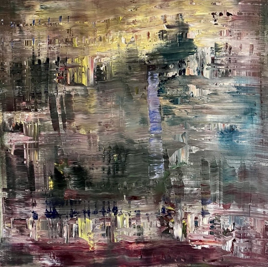 marccuypers2's tweet photo. Abstract work by Marc Cuypers 50x50                        (2025).     Khor Kalba https://t.co/fymdCyZnTI
