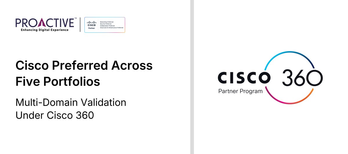 proactive_india's tweet photo. Enterprise IT doesn’t fail in silos.
It fails in the gaps between them.

Most partners only cover one side of the problem.
This is what changes that: https://t.co/Yr9gKpcsFy 

#CiscoPartner #CiscoPreferred #Cisco360 #Proactive https://t.co/TfM6mF6A61