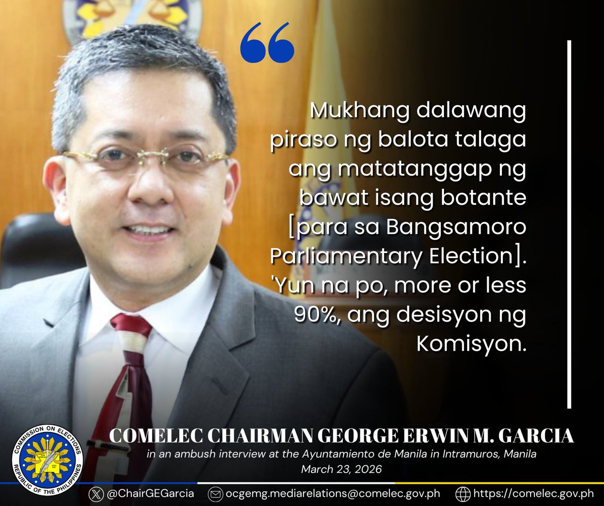 Chairman George Erwin M. Garcia tweet media