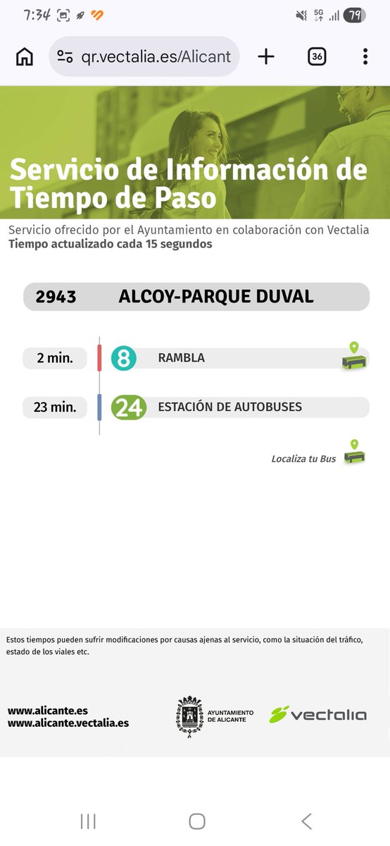 Hola <a href="/vectalia/">Vectalia</a> . Lo de que la línea 24 tarde 23 minutos en llegar cuando son las 7:34h es una broma, no? No??? Es que más que broma es una p*tada. ¿Cómo vamos a usar el transporte público si no nos da servicio? <a href="/alicanteayto/">Ayuntamiento Alicante</a>