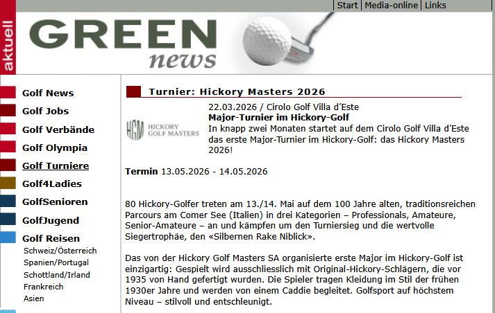 golfaktuell's tweet image. Cirolo Golf Villa d’Este
Major-Turnier im Hickory-Golf
In knapp zwei Monaten startet auf dem Cirolo Golf Villa d’Este das erste Major-Turnier im Hickory-Golf: das Hickory Masters 2026!

green-news.eu/golf-turniere/…
 #hickory #golf #masters