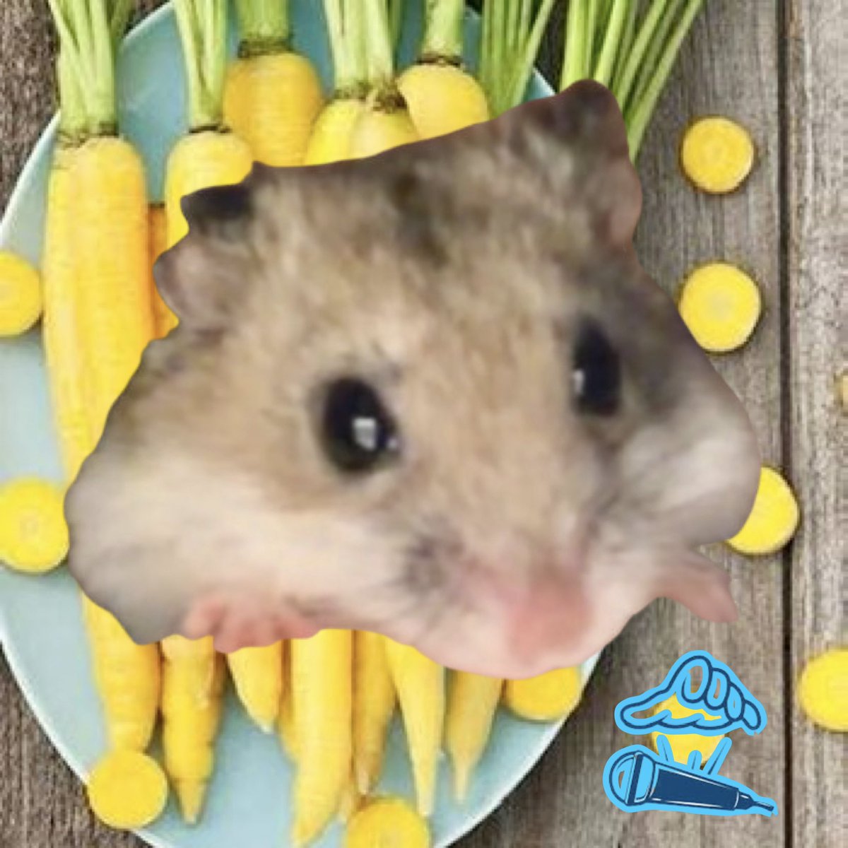 The orange carrot may be where it’s at, but Ziggy Blue ain’t doing that jack shat! #YELLOWCARROTS #hamsters #furkids