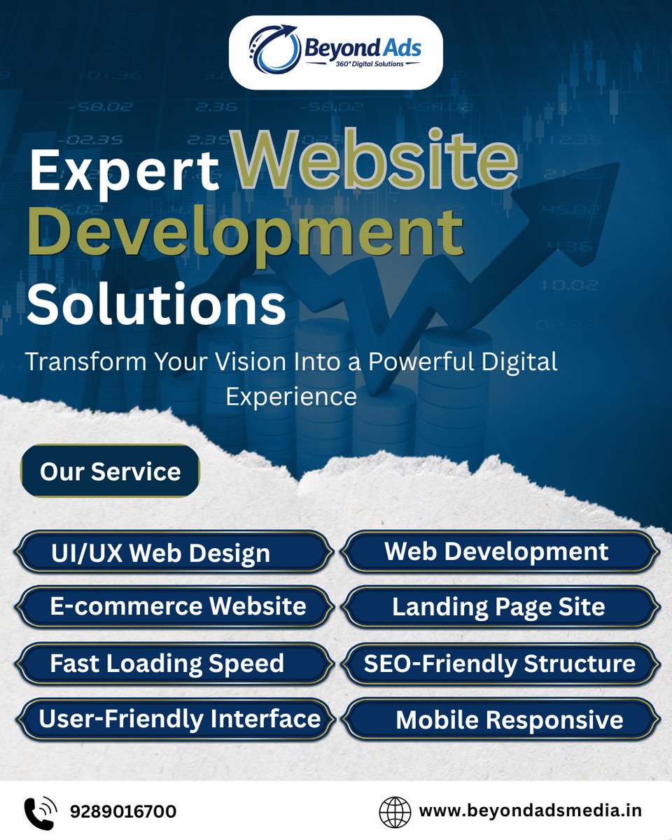 beyondadsstudio's tweet photo. 🚀 Build a website that drives results!

From UI/UX design to SEO-friendly, mobile-responsive development — we turn your vision into reality.
🌐 https://t.co/t54gI9xO1X
📞 9289016700
#WebDevelopment #SEO #Ecommerce #DigitalGrowth https://t.co/NzA2uGb4lP