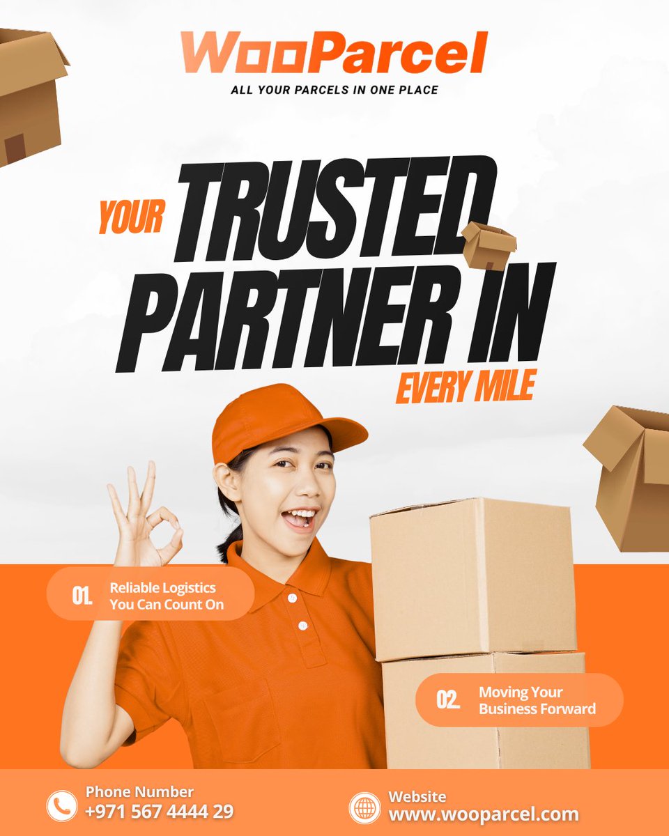 WooParcel's tweet photo. Your trusted partner in every mile. 🚚

From pickup to delivery, WooParcel keeps your shipments moving smoothly, efficiently, and reliably.

#WooParcel #trusteddelivery #logisticspartner #ecommerceshipping #reliableservice #ecommercegrowth #shippingmadeeasy #logisticstech https://t.co/DgM3r46NKx