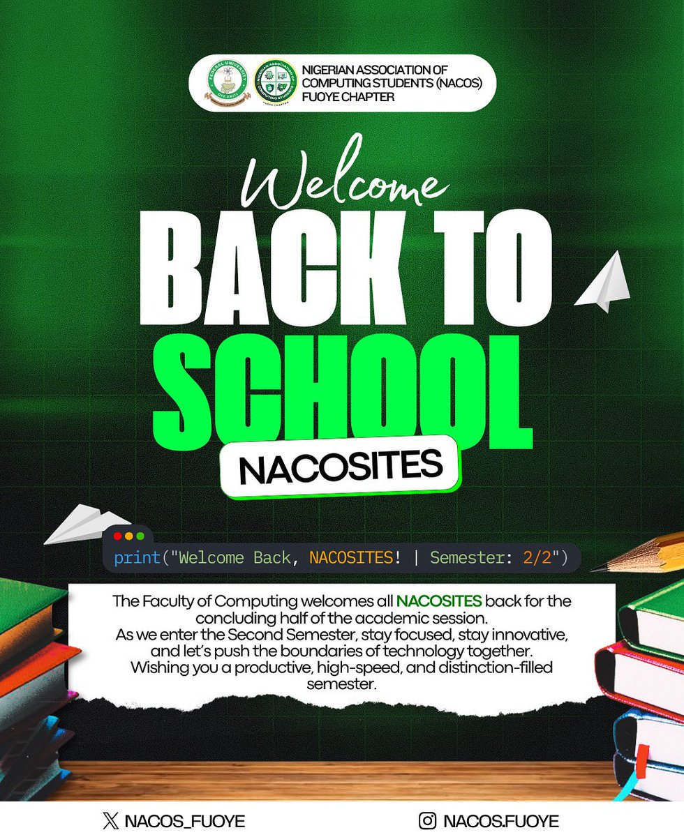 NIGERIAN ASSOCIATION OF COMPUTING STUDENTS tweet media