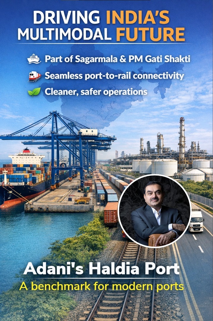 SauryaMishra17's tweet photo. Adani Haldia Port Aligns with India’s Mega Infra Push
Integrated under Sagarmala and PM Gati Shakti, Adani’s #HaldiaPort represents how private infrastructure can complement national goals.
It enhances connectivity, boosts trade efficiency, and supports long-term economic growth through smarter logistics.