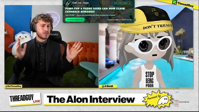 Threadguy Body Yo trenches might be back Threadguy's interviewing Alon the CEO of ...