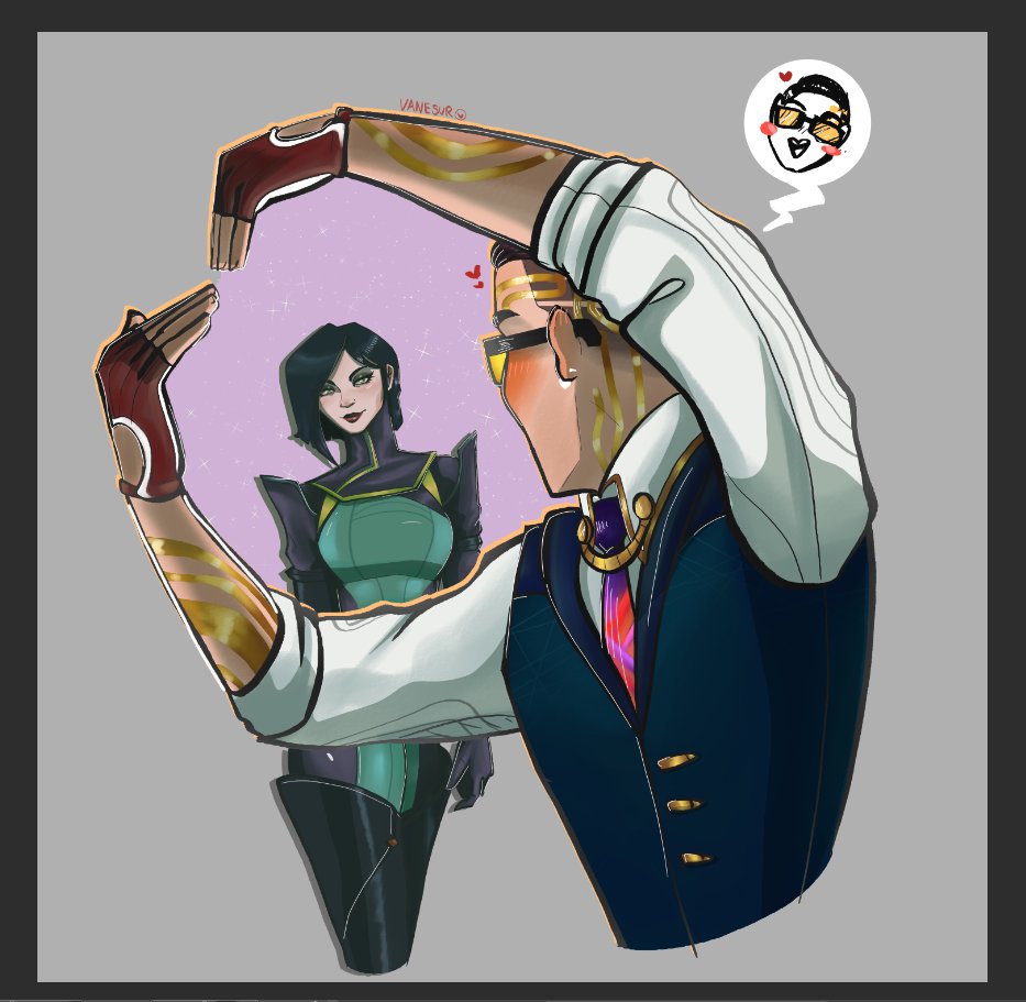 XDvanesur's tweet image. Bro Chamber re enamorado (❤ ω ❤) #chiper #viper #chamber #valorant