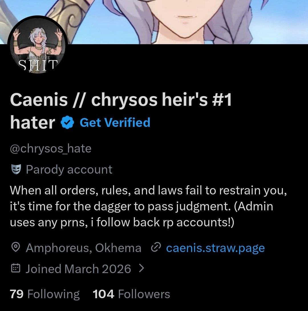 Caenis // chrysos heir's #1 hater tweet media