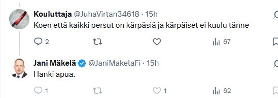Jani Mäkelän aasi tweet media