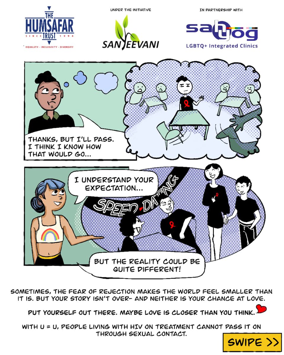 HumsafarTrust's tweet image. What if the fear of rejection is louder than reality?
Everyone deserves a fair chance at love. ❤️
This campaign is supported under the CSR initiative of @BDOIND .

#thehumsafartrust #HIV #prevention