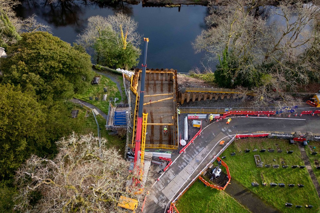 TCIndex's tweet photo. Foundations in place for new Betws-y-Coed bridge https://t.co/Yjr3cCLiIa #bridge #Groundforce #MWTCivilEngineering #temporaryworks #Wales https://t.co/9dGNp9EUzm