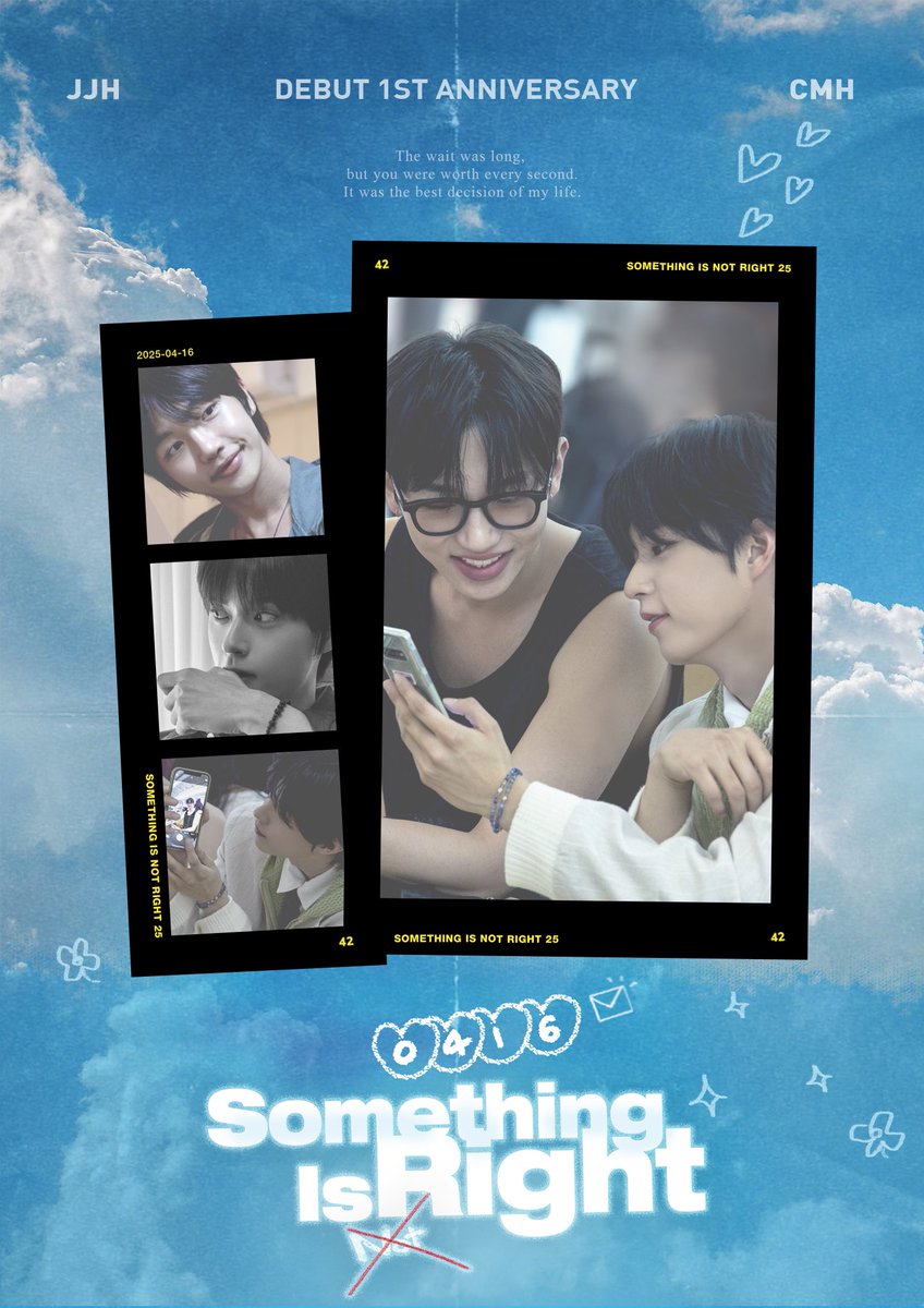 choimh_1019's tweet photo. ˖◛⁺˖
𝗦𝗼𝗺𝗲𝘁𝗵𝗶𝗻𝗴 𝗜𝘀 𝗡𝗼𝘁❌ 𝗥𝗶𝗴𝗵𝘁 🙆🏻‍♀️

민호ꕤ제현의 데뷔 1주년을 축하하기 위해
포토 프레임 이벤트를 진행합니다.

─ 💌 포토랩플러스 압구정로데오점
─ 💌 𝟤𝟢𝟤𝟨.𝟢𝟦.𝟣𝟨(ᴛʜᴜ)

#최민호_정제현_데뷔_잘하였다
#응원한다고_계속_말했어_난 https://t.co/bRbXLedrpI