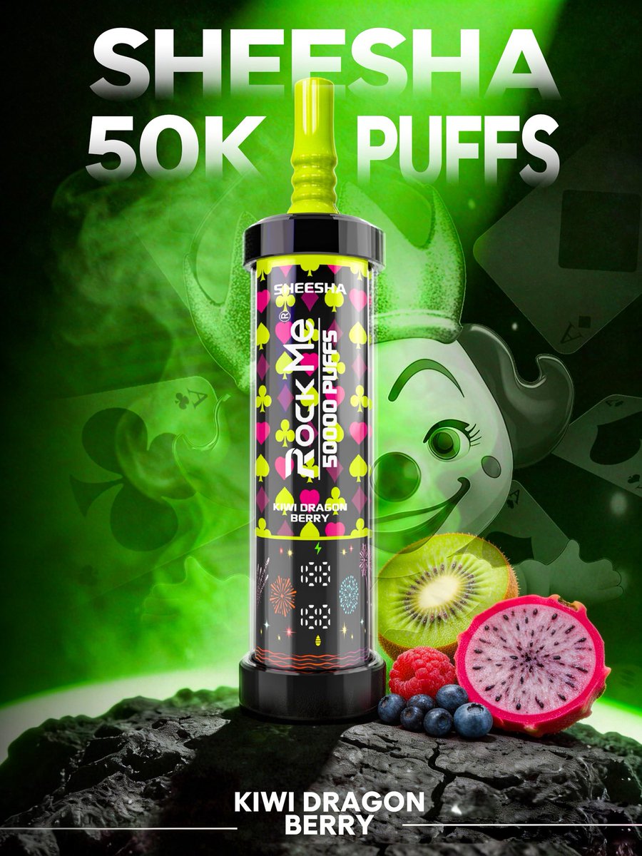 RockMe_Vape's tweet photo. Meet the ROCKME SHEESHA 50K
💨 Huge clouds
🔥 Rich mesh coil flavor
🔋 Rechargeable + smart display

No refills. No limits. Just vape.

#RockMeVape #DisposableVape #50KPuffs #VapeLife #CloudChasing https://t.co/D6kUnRwBsz