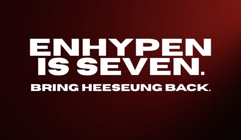 reminder that heeseung showing up in a fan call is not "closure". The fan call should serve as the reason why we will still speak up and fight for enhypen. 

KEEP DROPPING THE TAGS‼️

$HYBE 
#HEESEUNG_Belongs_With_ENHYPEN #JoinUs_ASIAN_ENGENES