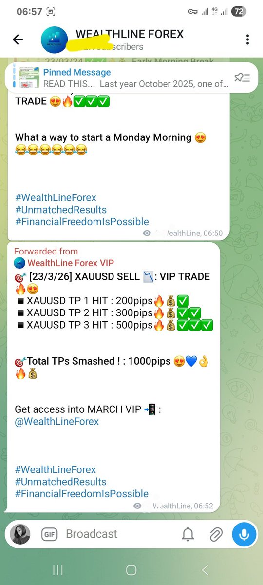 Wealth_Line's tweet photo. WHAT A WAY TO START A MONDAY MORNING 🤩🤩
23/03/24 ✅✅👌💰
Early Morning Breakfast : 1000+pips running ✅✅
If you have the skill, you do it anytime effortlessly with $GOLD 🥹🤭
#WealthLineForex
#UnmatchedResults
#FinancialFreedomIsPossible
#XAUUSD
#forex
#GOLDTrader https://t.co/TwZCUzQigh