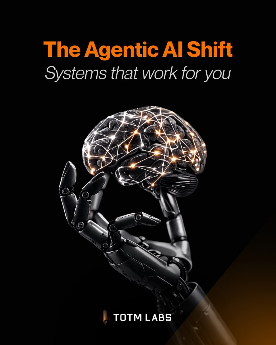 TOTM_Labs's tweet photo. Not a long ago, blockchain was dismissed as hype. Today it underpins trillion-dollar financial architecture.

Agentic AI is on the same trajectory - except much faster than we anticipated.

Systems that plan, decide, and execute without waiting on you. 

A $47B market by 2030. Already reshaping finance, logistics, and healthcare.

The infrastructure is shifting. We are paying attention.