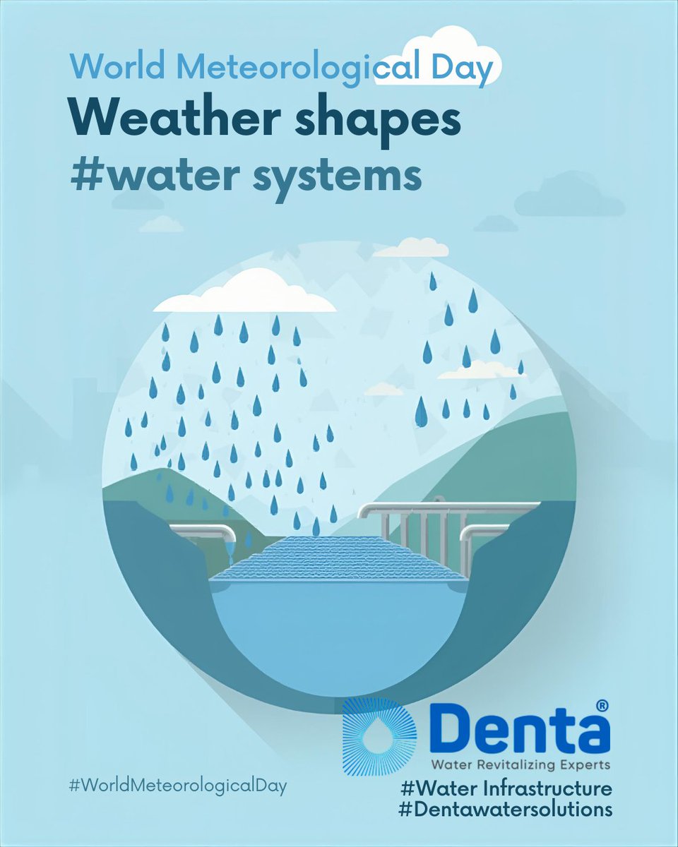 DentaWaterInfra's tweet photo. Weather and climate patterns shape water availability and infrastructure planning.

Understanding these systems is key to building resilient water systems.

#WorldMeteorologicalDay #WaterInfrastructure #DentaWater https://t.co/aqdtapmjdn