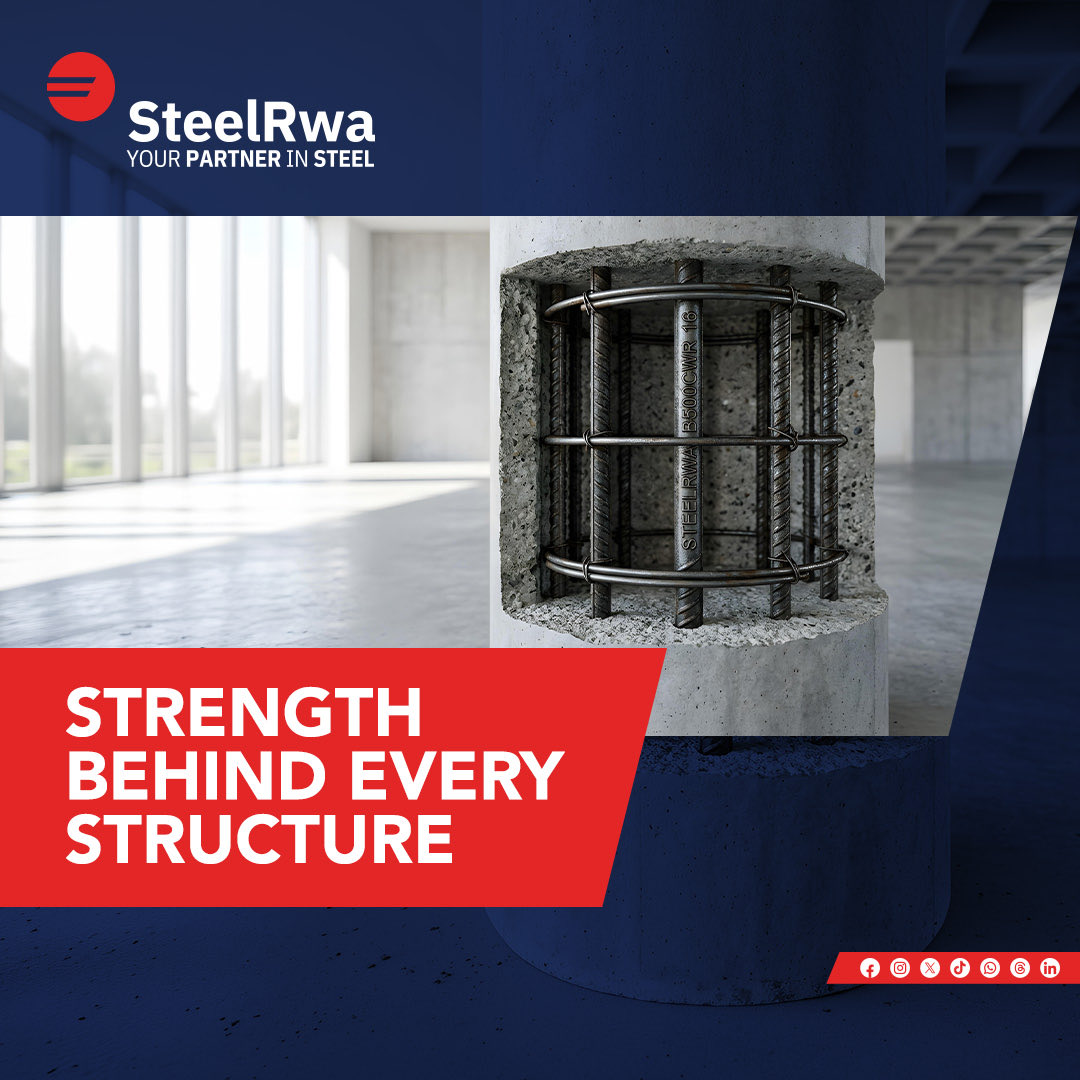 SteelRwa_'s tweet photo. Behind every hospital, school, apartment, and office block, there’s reinforcement you don’t see. SteelRwa rebars work silently inside concrete, giving strength, stability, and security to every project.

#DuhagazeBwuma #TuriSteelRwa #WeAreUnshaken #WeAreSteelRwa https://t.co/WeCKpLsQ0B