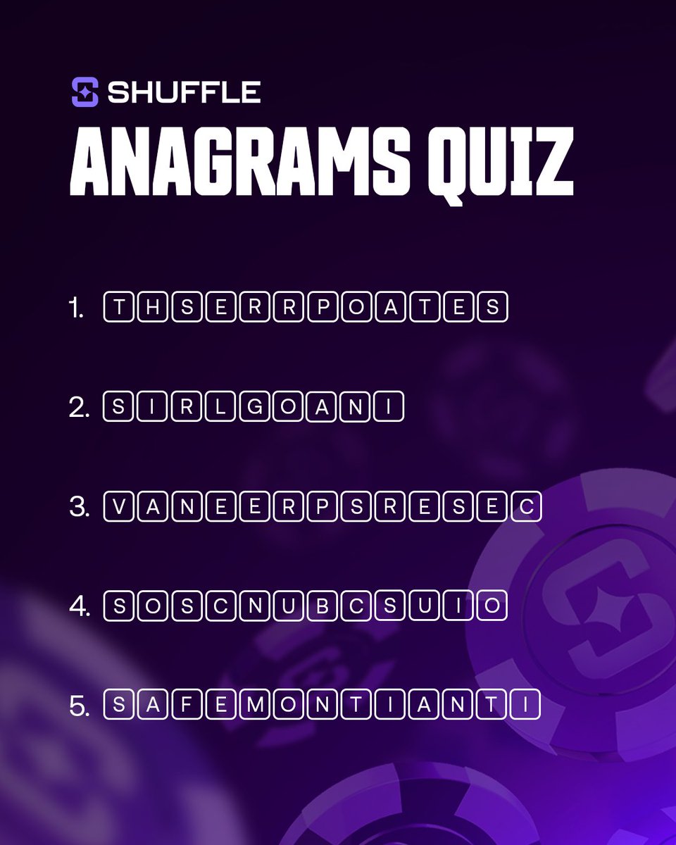 Back and better than ever.

How to enter: 
- Drop all 5 answers &amp; your username below
- Follow <a href="/shufflecom/">Shuffle.com</a> &amp; RT this post

3x winners. $100 each 😉