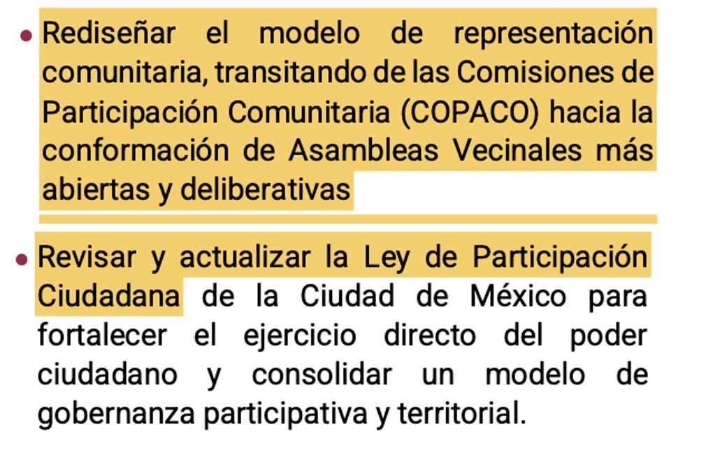 VOZ_DELACIUDAD's tweet image. No es mentira: la desaparición de los COPACOS está planteada en el #PGD. Tan es así que el #IPDP ya emitió un comunicado sugiriendo “reformular la redacción”.
Pero el problema no es la redacción, es el fondo.
Trasladar esta figura a una reforma de la #LeyDeParticipaciónCiudadana