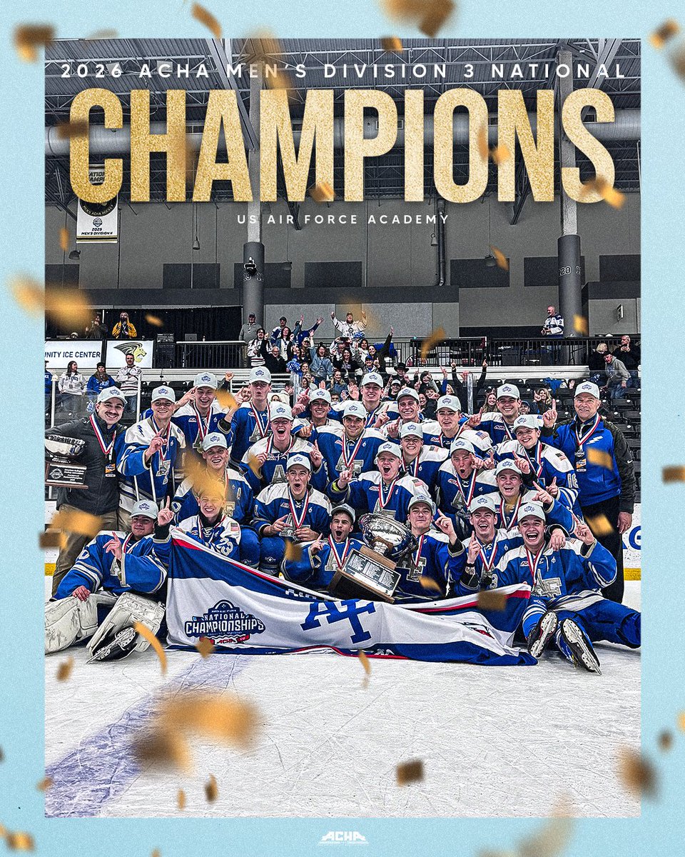 𝐑𝐄𝐃𝐄𝐌𝐏𝐓𝐈𝐎𝐍

<a href="/AF_ACHA_Hockey/">Air Force ACHA Hockey</a> are your 2026 ACHA M3 National Champions!

#ACHAHockey #2026ACHANationalChampionships