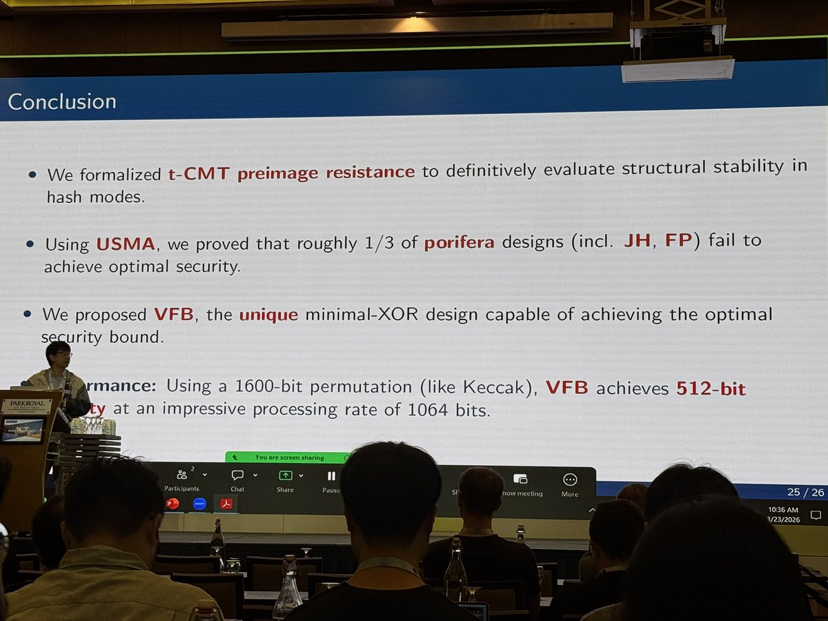 jedisct1's tweet image. The VFB hash mode - Interesting properties! #fse2026