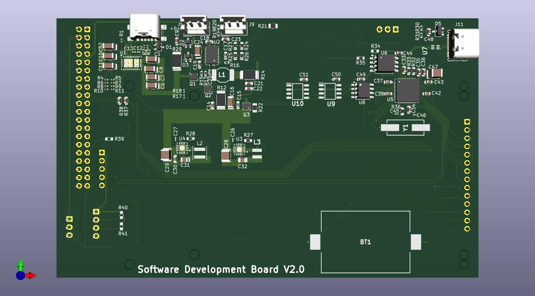brad_eltman's tweet photo. Finished the design and layout of the next RP2040 prototyping board. This board uses USB-C (PD) for power including Lion battery charging and backup. A 3.3V 1A supply for the logic with a 5V 3A supply for WS2812B leds. https://t.co/SUwjylJ9lv
