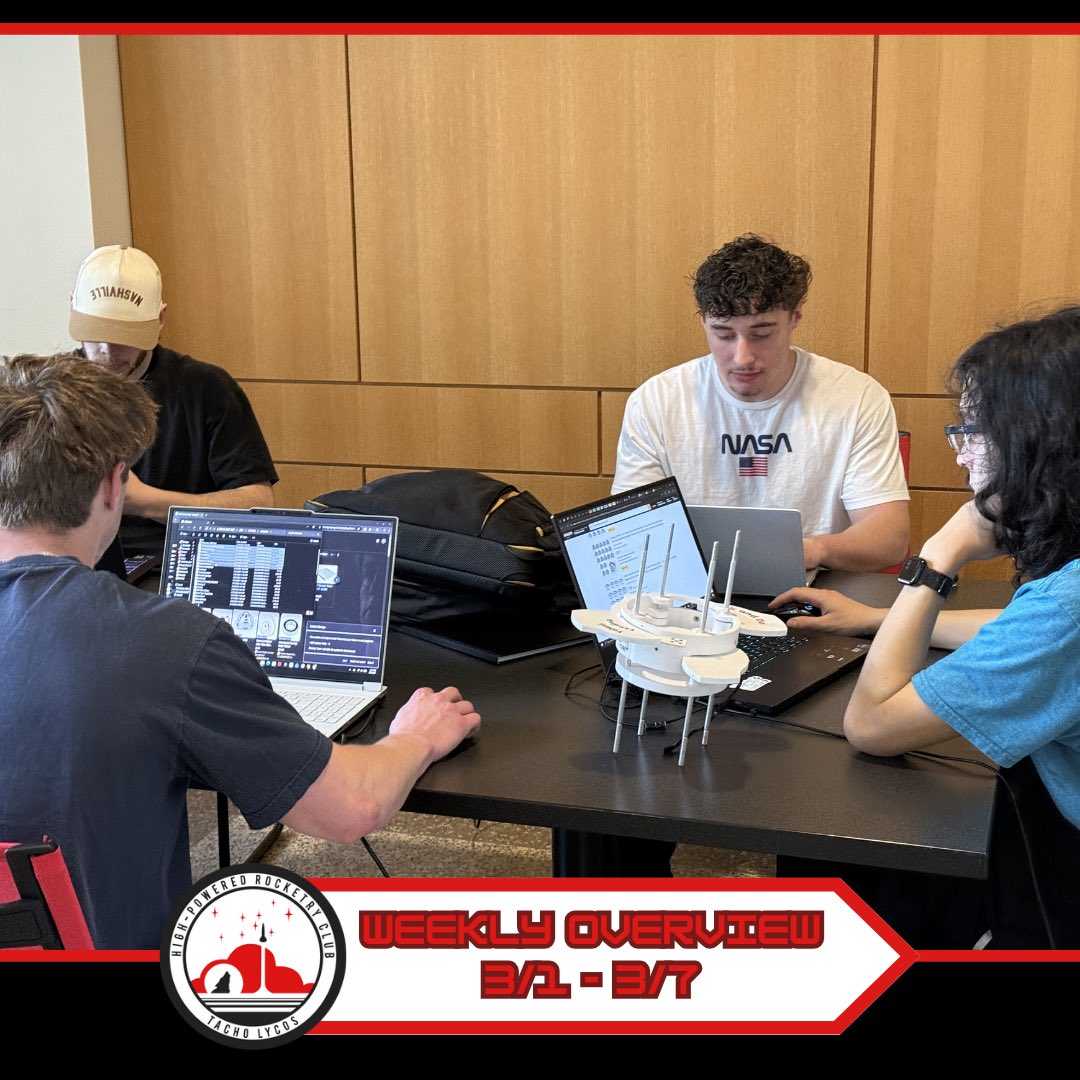 NCSURocketry's tweet photo. Week 3/1–3/7: Glassing, fin testing, and airframe work; FRR prep + weight reduction on payload; FSI research and airbrake/servo integration

#nasastudentlaunch #ncspacegrant https://t.co/ws5QkOHP3o