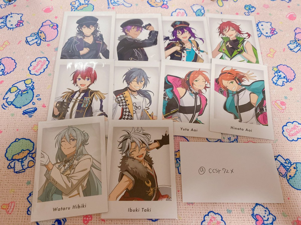 ccsr72x's tweet photo. 交換
あんスタ 展示会 購入特典 ぱしゃっつ

譲
零 アドニス マヨイ 夏目 司 ニキ ひなた ゆうた 渉 維吹

求
凛月 真緒 ＞ こはく 
零は凛月のみ

都内手渡し、または郵送
郵送の場合2点〜優先
お気軽にお声掛けください https://t.co/KHLO8uqXNl