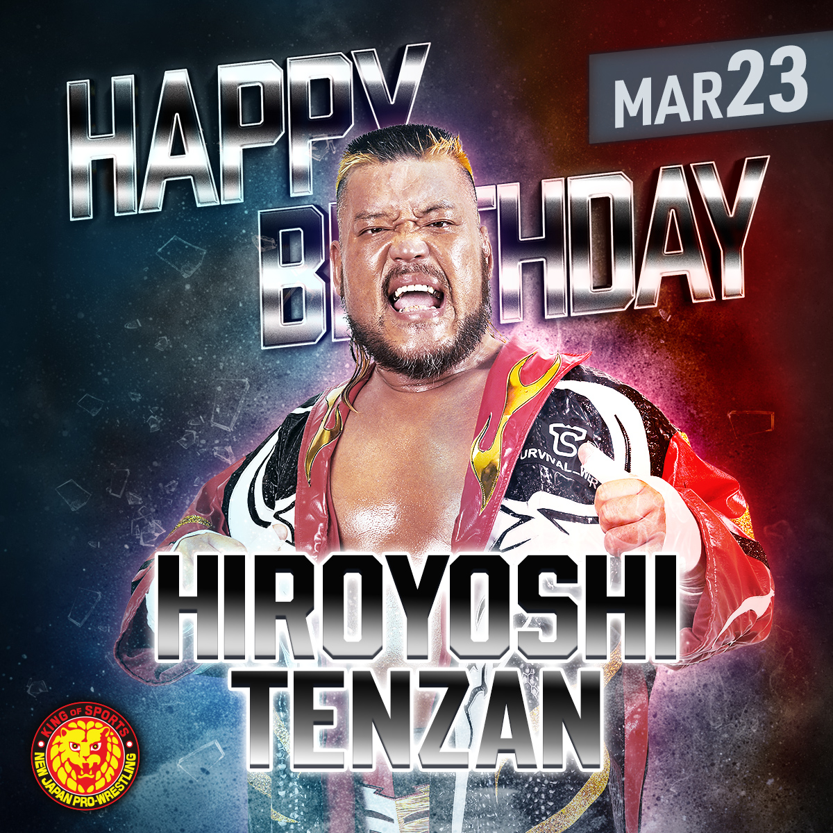 🎂HAPPY BIRTHDAY🎂Hiroyoshi Tenzan✨ 📅3月23日は 新日本プロレス