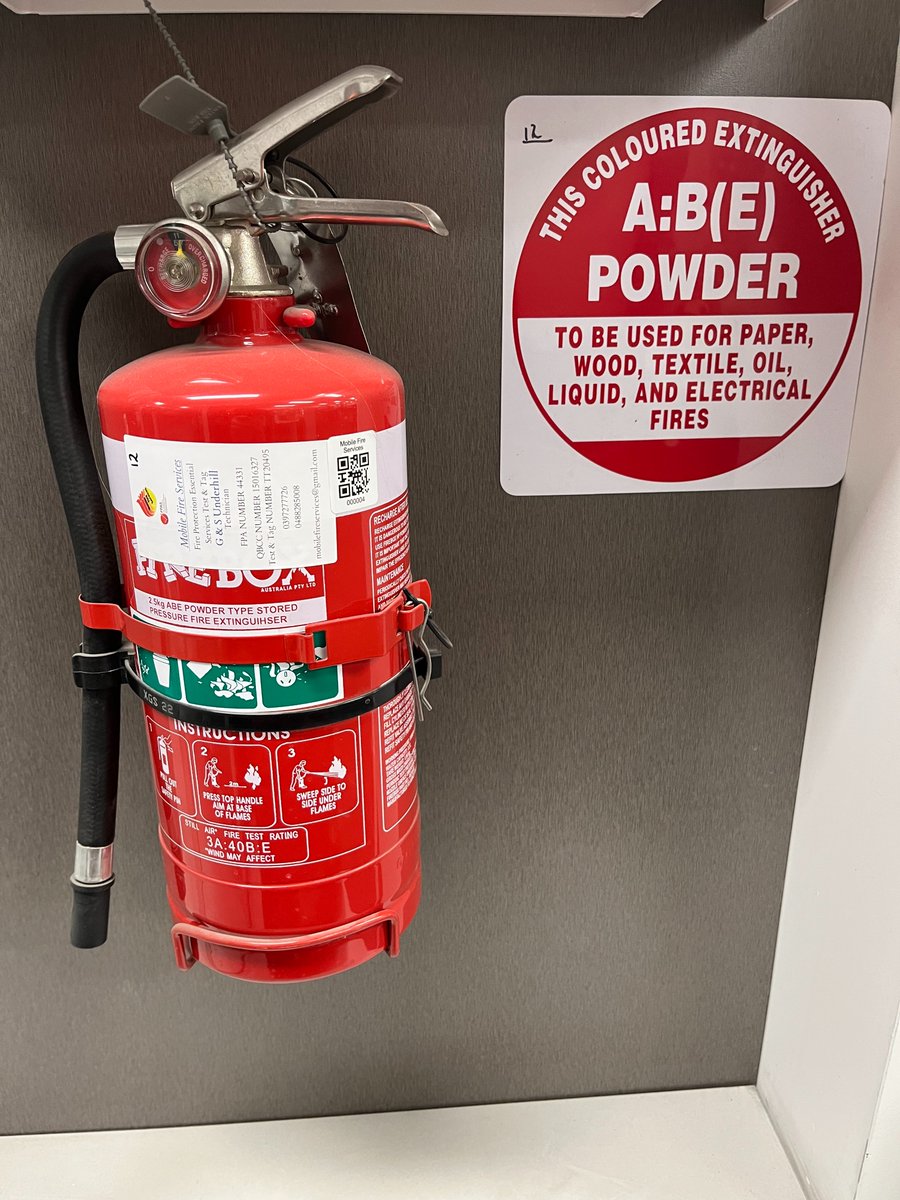 MFS_Melbourne's tweet photo. Not sure if your extinguisher is still compliant? We’ll check it onsite and update your tag. Quick, local, and professional. Book today: https://t.co/W2W47Tj56S https://t.co/g9jIuanhco