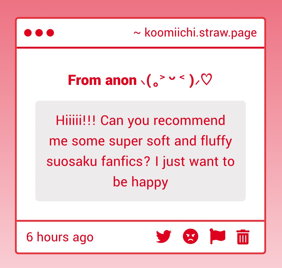 🌸 doesn’t know they’re dating: archiveofourown.org/works/71552181

Start with a bet, 🌸 dates 🫖: archiveofourown.org/works/61522834

Hogwarts: archiveofourown.org/works/66038332

Class 1-1 caught them dating: archiveofourown.org/works/59874052

🌸 gets food poisoning: archiveofourown.org/works/66862951

Tell me if you want more!