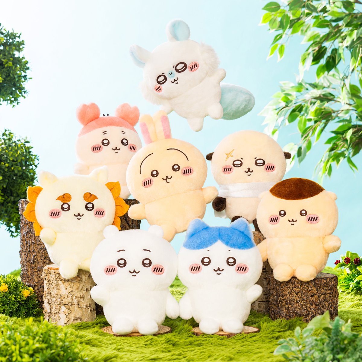 新商品／ 『ちょこっとポージングぬいぐるみ』 （ちいかわ、ハチワレ