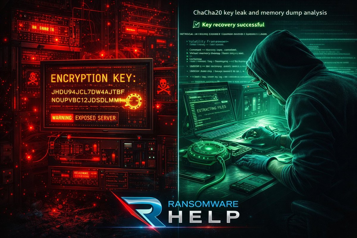 Ransomware_Help's tweet photo. One data point that changes everything about ransomware recovery:
56.4% of CVEs used by ransomware groups were first discovered through active exploitation — not research.
(VulnCheck Exploit Intelligence Report 2026)
What does this mean for victims?
When your network was compromised, the entry vector was likely unknown to everyone — including the software vendor.
Direct technical implication:
Groups that exploit zero-days build their RaaS infrastructure assuming no one has the exploit signature. That creates specific operational mistakes: poorly secured staging servers, careless key management, C2 infrastructure reuse.
At https://t.co/fBlP5nV5K0 we have recovered data by exploiting exactly those operational mistakes — not by paying, but by analyzing the attacker’s infrastructure.
The key isn’t always where the attacker thinks it is.
#Ransomware #ZeroDay #Decryption #ThreatIntelligence