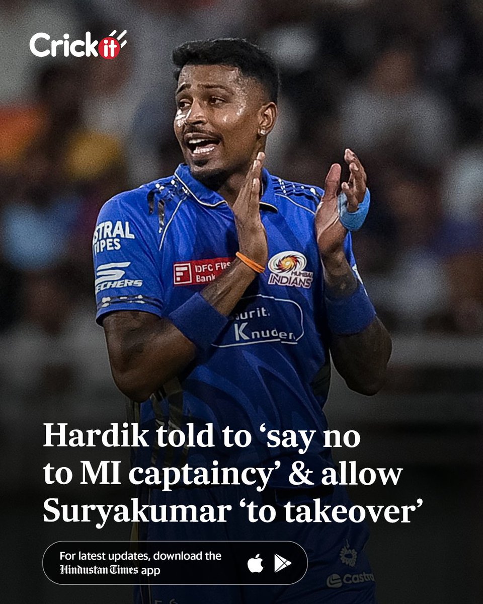🚨 SURYAKUMAR YADAV AS MUMBAI INDIANS CAPTAIN 🚨 

- According to reports by Hindustan Times, Hardik Pandya is willing to step down from the captaincy by his own choice.

- Mumbai Indians is considering appointing Suryakumar Yadav as the captain for the future.