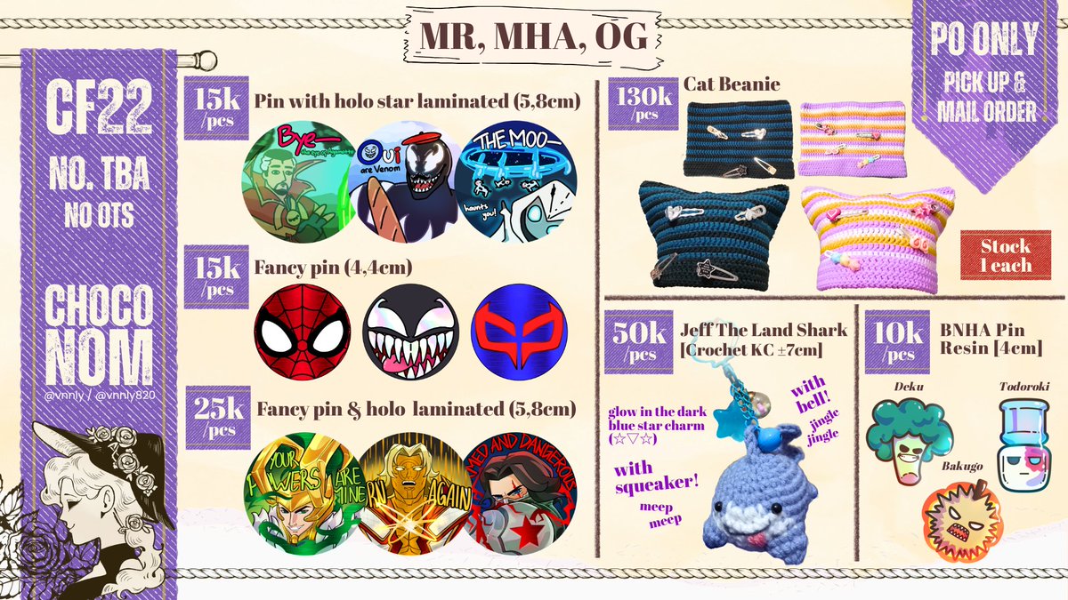 Choconom💜 CF22 PO ONLY (no OTS) tweet media