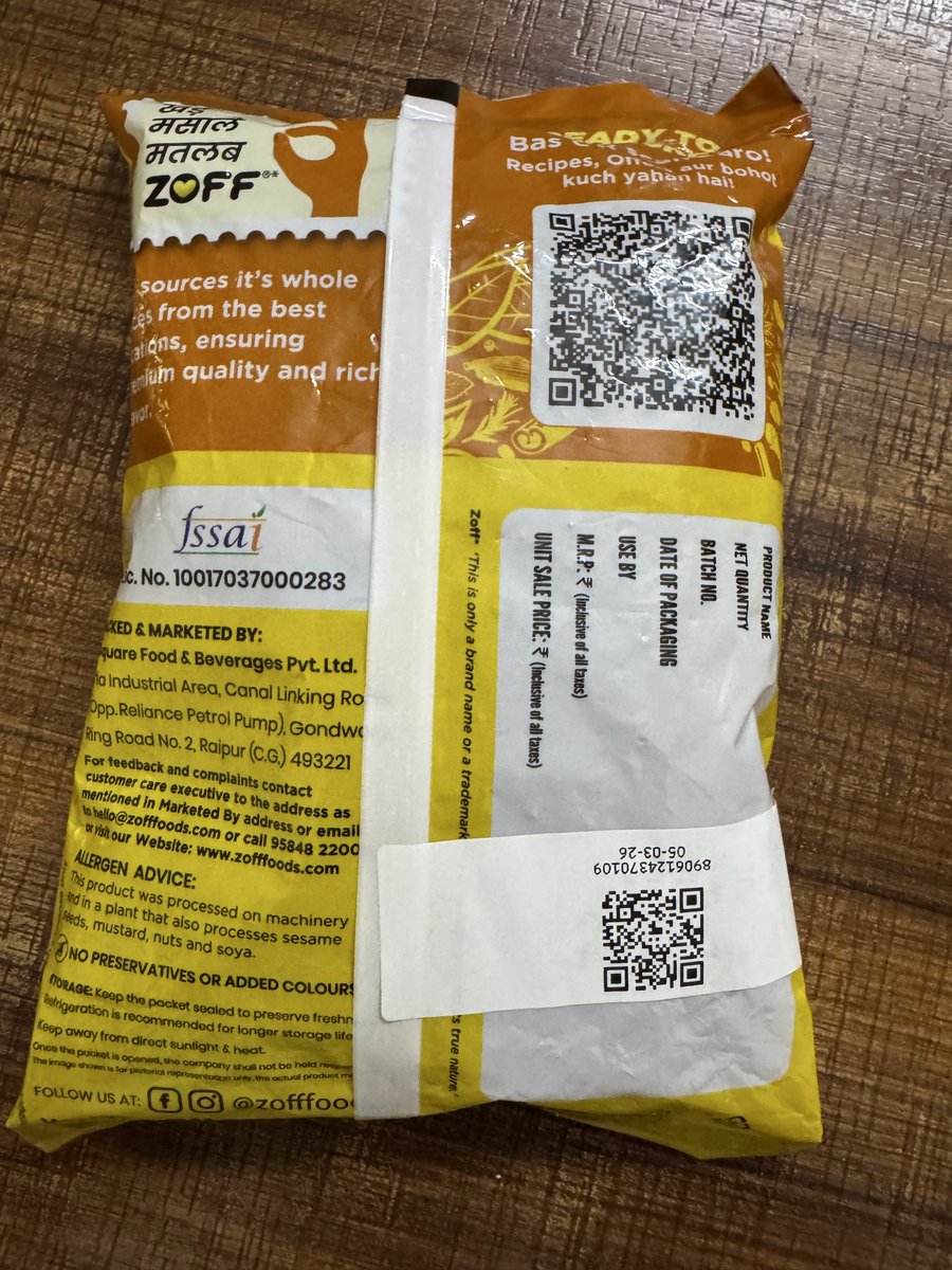 _inscrutableind's tweet photo. @zeptocares so now you guys are selling products without description of date of manufacture, expiration date etc., putting your stamp over it and selling it to us! @jagograhakjago pl look into this!

Tried to raise this on the app but as always, useless! @ZeptoNow https://t.co/3YNdCes7xs
