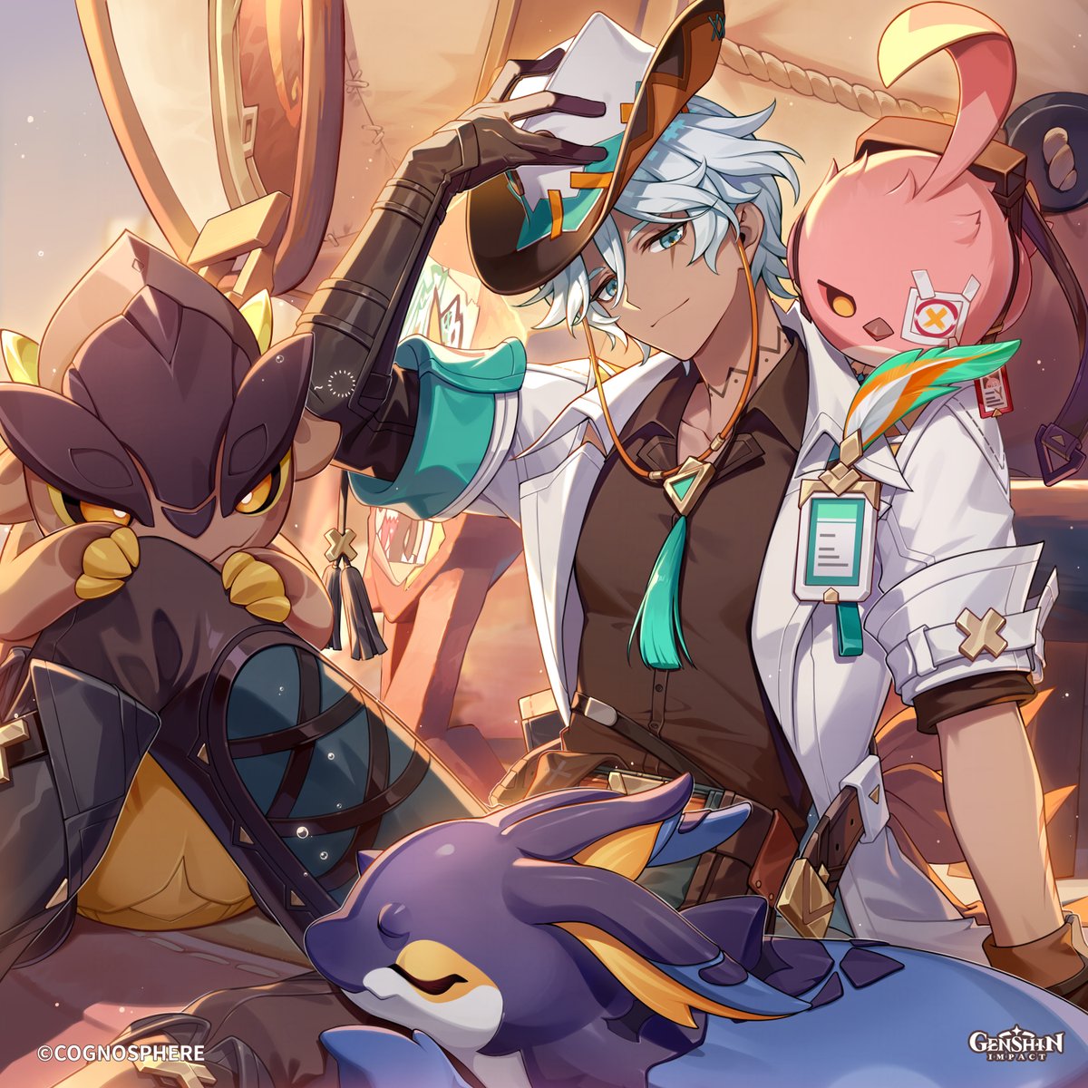 genshinimpactde's tweet image. Ifa, herzlichen Glückwunsch zum Geburtstag!
#GenshinImpact #Ifa #HBD 

„Kleine Tiere werden beim Füttern immer besonders brav und anhänglich, aber ansonsten ist das schwer zu sagen ...
Hm, du fragst nach Cacucu? Er ist da natürlich keine Ausnahme.“
„Nicht dein Ernst, Brudi?“