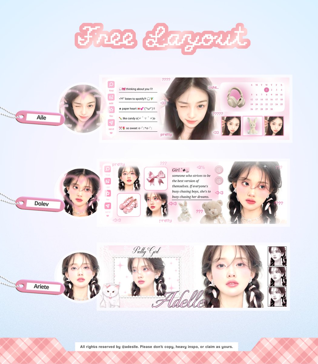 ❛ Adelle! layout  tweet media