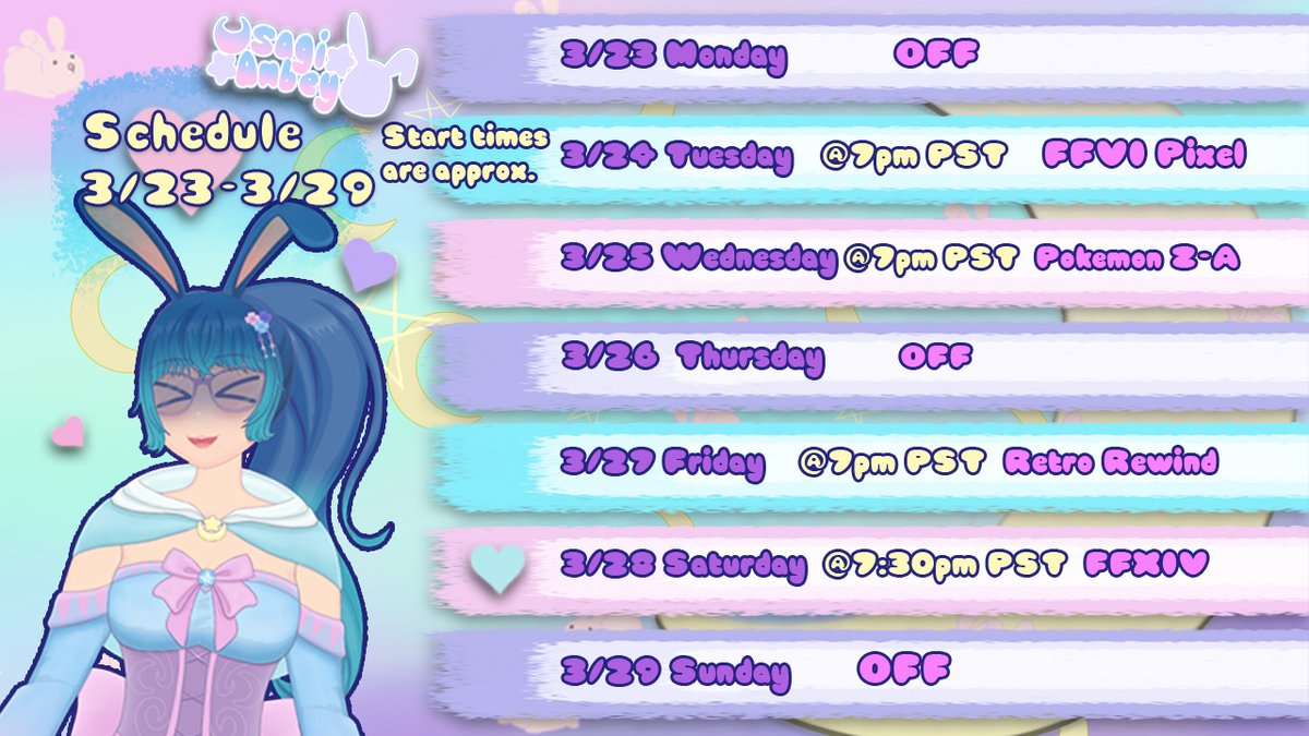 ✨Weee last week of march let's do this! Some more ff6 along with retro rewind this week! 💙

#Vtuber #Envtuber #Streamer