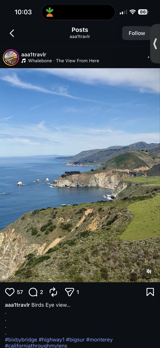 Christmas 2025 —Big Sur, CA Bixby Bridge taken from just south overlook