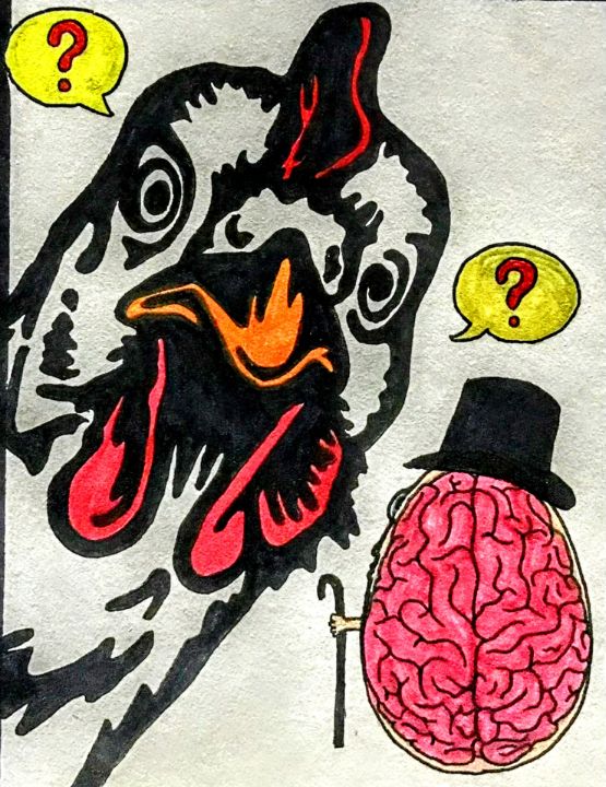GeorgeKevers's tweet photo. Art of the Day! "WHAT CAME FIRST". Buy at: https://t.co/GKKCq3JjFd https://t.co/D3nTr5nPSo