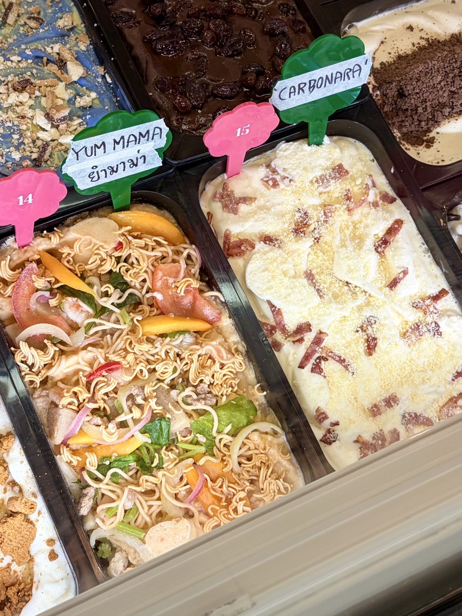 กลับมาอีกแล้วครับ ไอศกรีมรสแปลก ๆ 🫨

🔥 รอบนี้เป็นรส ‘ยำมาม่า’ 🌶️🍜

ยัง ยังมีอีกครับ คาร์โบนาร่า เมี่ยงคำ ฟ้าสางที่บางกอก มะม่วงเบาน้ำปลาหวานด้วยคับผม !

มาเริ่ดได้ที่ 📍 #priscillaicecream