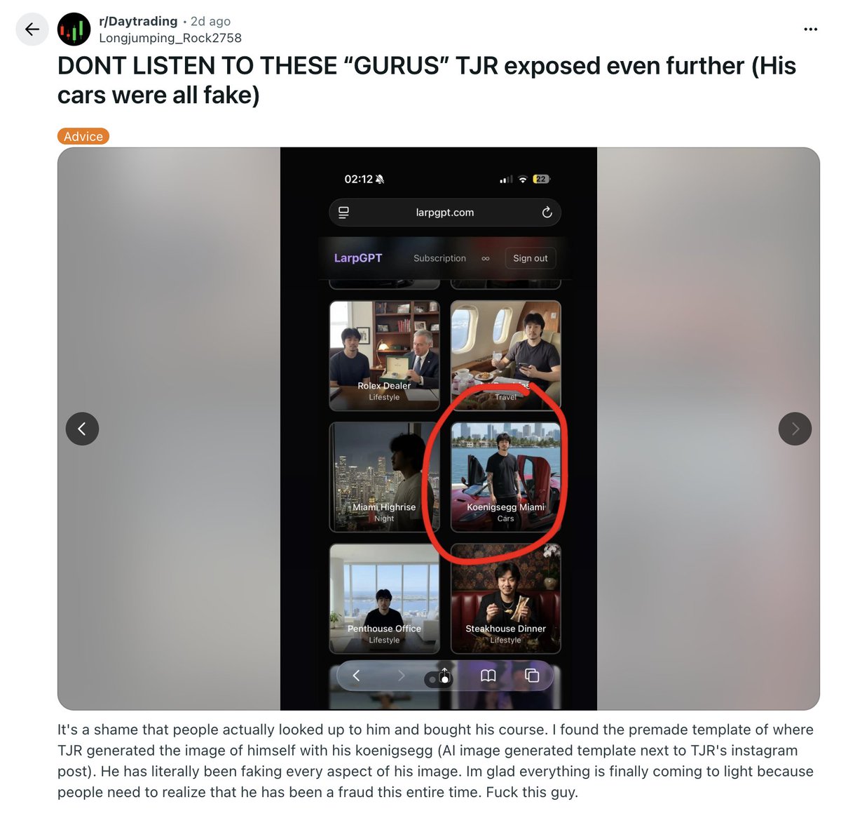 tryLarpGPT's tweet photo. When you search “TJR exposed”, the first result already says everything.
He used https://t.co/H28nVhoDcl 😭 https://t.co/YRWrgKXDsB
