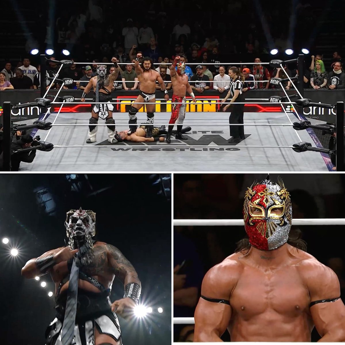 onlylukaWfans's tweet image. #LIG Derrotan a 3 jobbers básicamente... no me ha gustado mucho el inicio del #COLLISION DIA 1... #aew