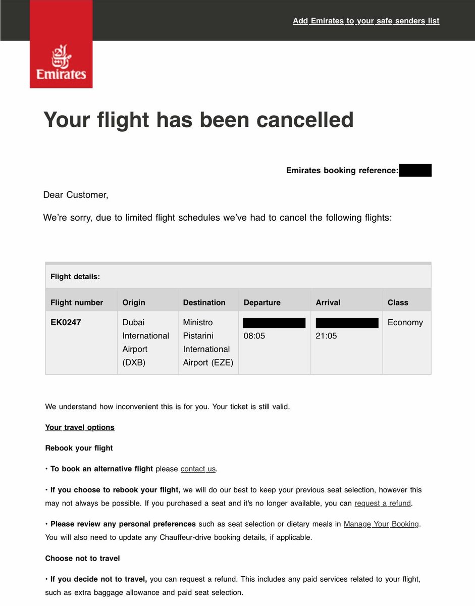 ตื่นมาพร้อมกับถูกแจ้งยกเลิกไฟล์ทกว่า 20 บุ๊กกิ้งยาวไปจนถึงปลายเมษา 🥲 

อยากบอกว่าถึงจะมีประกันการเดินทาง แต่ส่วนใหญ่กรณีเกิด 'สงคราม จลาจล ก่อการร้าย หรือเหตุการณ์ความไม่สงบทางการเมือง' ประกันจะไม่ซัพพอร์ต

โดนแคนนกลางทางอาจต้องจ่ายเอง 100%