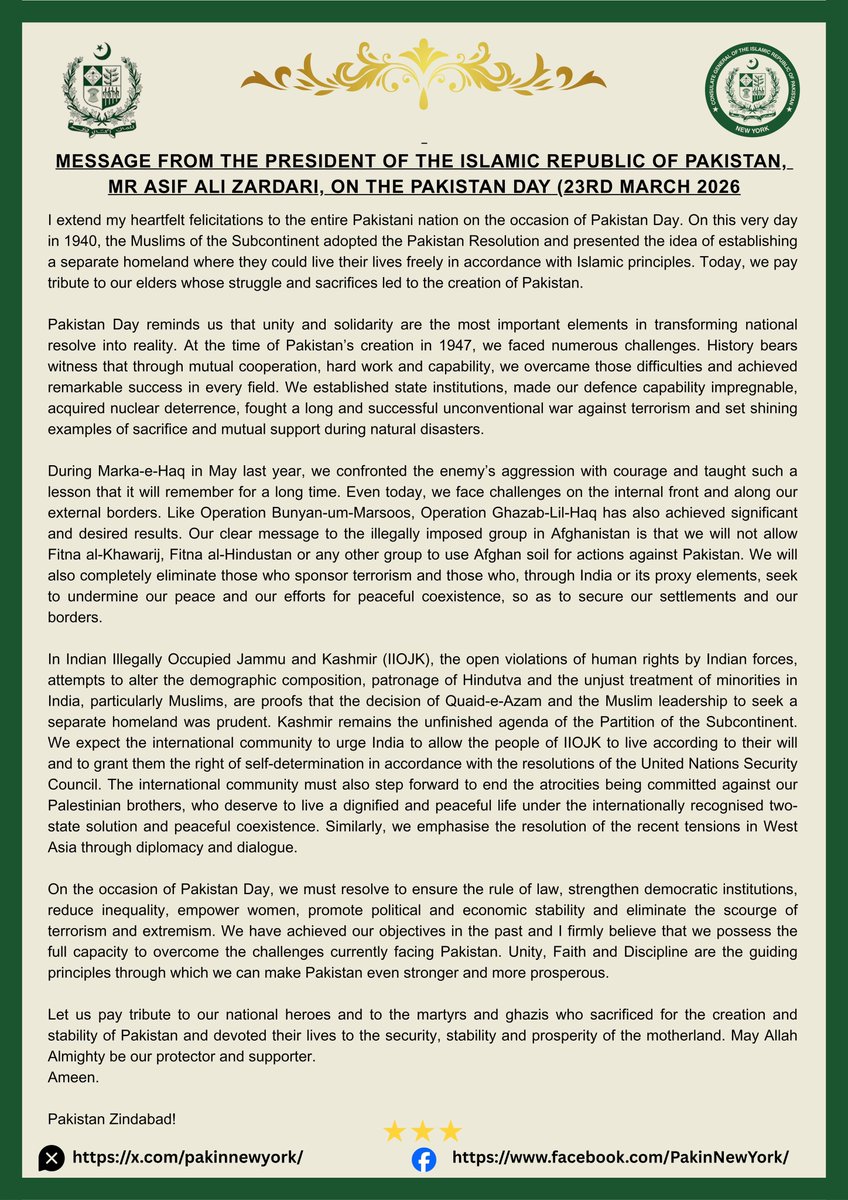 Pakistan Consulate General New York tweet media