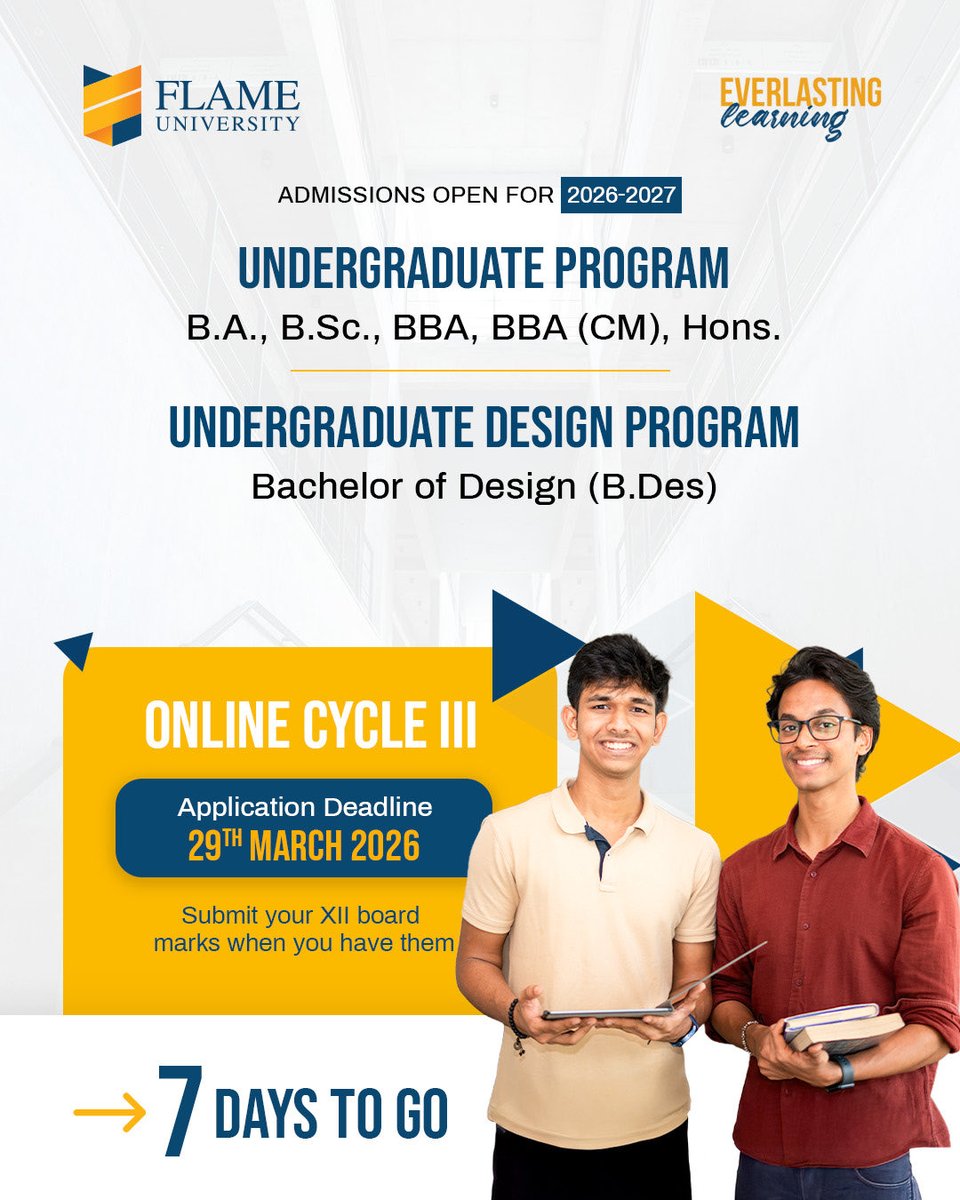 FLAME University tweet media